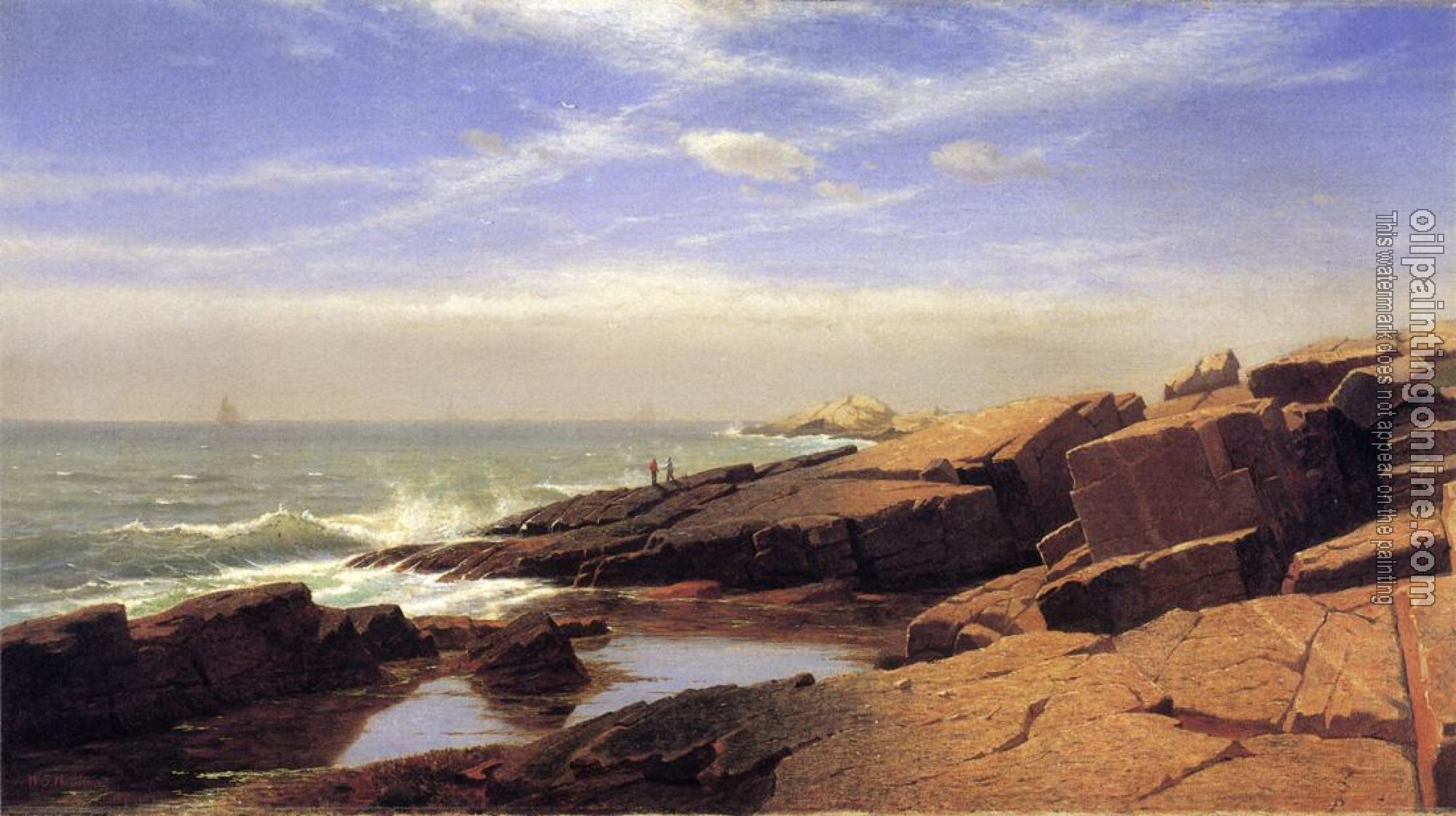 William Stanley Haseltine - Rocks at Nahant